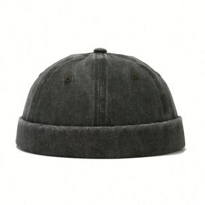 Brimless <b>Hats</b> for <b>Men</b> Womens <b>Mens</b> Vintage <b>Beanie</b> Cap Washed Cotton Rolled Cuff Harbour <b>Hat</b> Promotion Gift Comfortable - Product Image 4