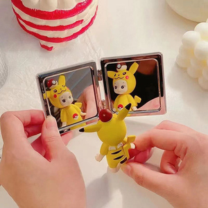 2024 Phong Cách Mới Xách Tay Phim Hoạt Hình Cô Gái Dễ Thương Helloed Kitty KT Mèo Vuông Du Lịch Biểu Tượng Tùy Chỉnh Có Thể Gập Lại Pocket Trang Điểm Vẻ Đẹp Gương - Product Image 4