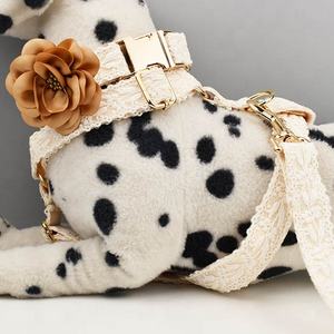 SinSky yüksek kalite hiçbir çekme lüks köpek koşum Set birinci sınıf özel nefes terylen dantel eğitim köpek koşum - Product Image 1