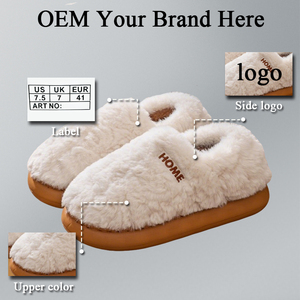 Pantofole <span class=keywords><strong>da</strong></span> <span class=keywords><strong>Donna</strong></span> in Finta Pelliccia Ultra Morbida di Alta Qualità, Comode con Suola Spessa in EVA, Scarpe Invernali <span class=keywords><strong>da</strong></span> Casa - Product Image 3