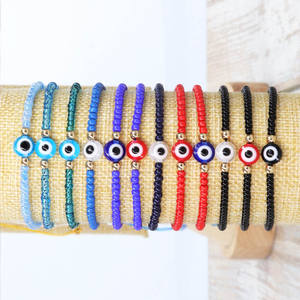 Accessoire personnel pas cher fait à la main glaçure oeil Bracelet mexicain tissé à la main réglable Bracelet fait main - Product Image 4