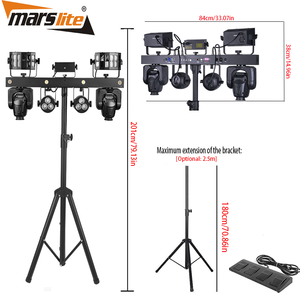 Marslite <strong>Gigbar</strong> Move + Ils Portable Dj Lighting System With Stand Gig Bar Lighting Gig Bar 2 For Wedding Party Disco Bar - Product Image 5