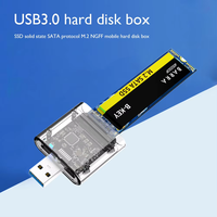 Caja para SSD SATA FYX Swap, Carcasa de 1.5Gbps, Adaptador de Tarjeta de Alta Velocidad, Protocolo SATA de Estado Sólido, M.2 NGFF, USB 3.0, Caja para Disco Duro