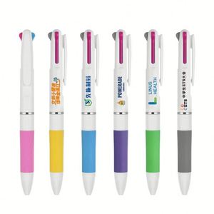 3 Colors Ink <b>Ballpoint</b> <b>Pens</b> with Custom Logo Plastic 1.0mm Tip Office/School Use - Product Image 1