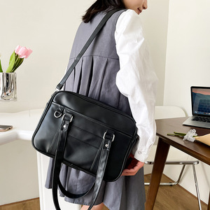 Japanese Style College Style JK Uniform PU Women's Crossbody Handbag Three Straps <strong>Solid</strong> Color Student <strong>Bag</strong> - Product Image 6