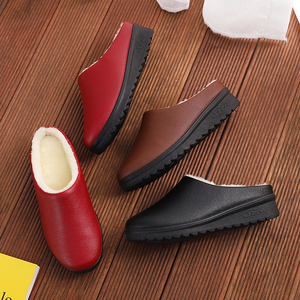 Nouvelles Chaussures d'Hiver Chaudes pour Femmes en Coton <span class=keywords><strong>avec</strong></span> Tige en PU Artificiel, Semelle Extérieure Imperméable Antidérapante et Résistante à l'Usure, Modèle Baotou pour la Maison et l'Extérieur - Product Image 5