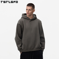 Sudaderas con Capucha Extra Grandes de Alta Calidad, 350 GSM, Algodón Grueso, Lisas, Personalizables con Logotipo, Sudaderas de Felpa para Hombre, Estilo Boxy, Sudaderas Man City
