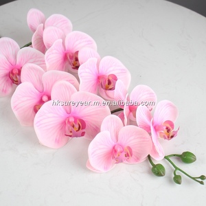 กล้วยไม้ฟาแลนนอปซิสสีชมพูสัมผัสเหมือนจริง ดอกไม้ประดิษฐ์ 3 มิติ ทำจากยางลาเท็กซ์ สำหรับตกแต่งบ้าน งานแต่งงาน ขายส่ง - Product Image 5