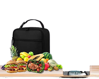 Boîte à lunch pour hommes femmes adultes petit sac à lunch pour bureau travail pique-nique boîte à lunch portable réutilisable, noir