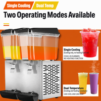 Commerciële koude en warme drankenautomaat 16L*1/2/3/4 sapmachine roestvrij staal koude drankenautomaat voor melktheewinkel