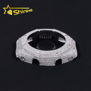 Gioielli Hip Hop in Argento Sterling 925 Completamente Tempestati di Diamanti Moissanite VVS, Cassa GA2100, Lunetta per Orologio con Moissanite, Accessori per Orologi - Product Image 2