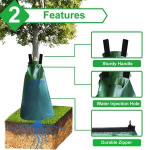 Sacca per Irrigazione Alberi in PVC Rinforzato da 20 Galloni, Autoirrigante, Mobile, Resistente alla Siccità, Sacca per Irrigazione a Goccia Impermeabile con Tubo dell'Acqua - Product Image 4