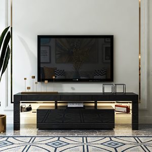 Mobile TV LED Moderno di Alta Qualità con Pannello in Legno e <span class=keywords><strong>Vetrina</strong></span> Contenitore per <span class=keywords><strong>Soggiorno</strong></span>, Camera da Letto, Appartamento, Hotel - Durevole ed Ecologico - Product Image 1