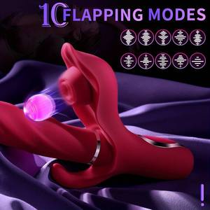 3-in-1 şarj edilebilir g-spot tavşan vibratör çok modları klitoral stimülatörü teleskopik darbe seks oyuncak kadın seks zevk - Product Image 4