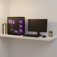 Boîtier PC Full Tower Pcooling avec panneau frontal en verre trempé, éclairage RGB, ports USB 3.0, support ATX pour configurations de jeu haute performance
