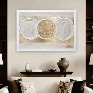 Orijinal Modern soyut dokulu altın daire akrilik duvar sanatı el yapımı resimler tuval baskı tuval üzerine bezeme ile - Product Image 2