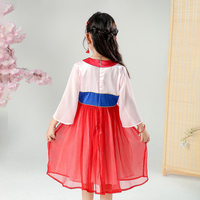 Robe Hanfu Traditionnelle pour Filles avec Broderie de Lotus en Tissu Traditionnel pour Fête de Rêve, Costume d'Opéra Chinois Traditionnel pour Enfants