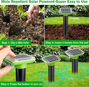 Saijzek OEM ODM Repellente Solare <span class=keywords><strong>a</strong></span> <span class=keywords><strong>Ultrasuoni</strong></span> per Gopher, Marmottini, Topolini, Tondini e Serpenti per Esterni, Fattorie e Prati - Product Image 4