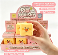 Jouet Squishy Kawaii en forme de cochon et de canard, jouet anti-stress écologique, cadeau pour enfants en forme de cochon et de canard