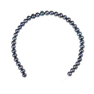 Collar Redondo Negro de Tahití, Económico, Hecho a Mano, con Cuentas de Agua Dulce, Botones y Perlas de Arroz, Accesorios de Joyería, Venta al por Mayor - Product Image 5