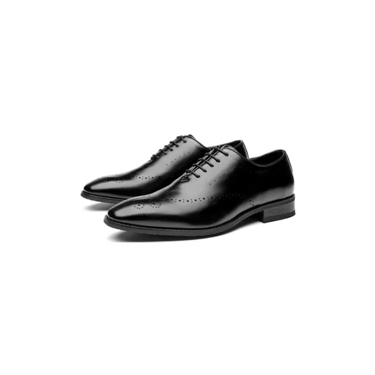 Autumn Winter Male Breathable Rubber Brogue Oxfords Formal Shoes