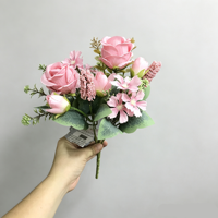 Bouquet de roses artificielles, arrangement de fleurs artificielles, décoration de mariage, décoration de la maison, bouquet de fleurs en soie pour centre de table, décoration d'hôtel