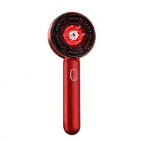 Balle de massage facial EMS à lumière rouge étanche IPX7, avec colonne de guidage de liquide et anneau concentrant l'énergie, pour appliquer le liquide en massant, 3 couleurs
