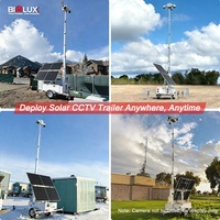 BIGLUX Trailer Pemantau CCTV Tenaga Surya Ramah Lingkungan dengan Panel Surya Bifasial Ganda dan Sistem Pengawasan Video Jarak Jauh