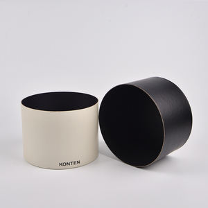 Tube d'emballage <span class=keywords><strong>en</strong></span> papier rond noir à dessus plat recyclable de grand <span class=keywords><strong>diamètre</strong></span> avec couvercle pour cadeaux cosmétiques vente <span class=keywords><strong>en</strong></span> <span class=keywords><strong>gros</strong></span> - Product Image 5