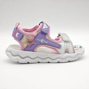 Sandales d'été multicolores pour filles - <span class=keywords><strong>Velcro</strong></span> respirant, semelle souple antidérapante, bout ouvert, chaussures décontractées pour tout-petits - Product Image 2