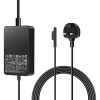 Chargeur Surface Pro 65W pour Surface Pro 3 4 5 6 7 Adaptateur d'alimentation Compatible avec les ordinateurs portables et tablettes Microsoft Surface Book