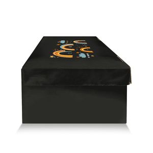 Boîte à chaussures noire avec image personnalisée pour l'organisation des chaussures - Product Image 4