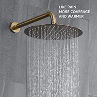 Promotion : Ensemble de douche encastré mural en laiton chromé brossé avec mitigeur chaud/froid et pommeau de douche pluie pour salle de bain d'hôtel