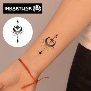 Tatouage semi-permanent INKARTLINK de haute qualité, imperméable, longue durée (15 jours), pour le bras et le corps, motif épée noire, jus de thorn. - Product Image 2