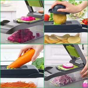 14 Pièces Hachoir Manuel de Cuisine pour Ail, Oignon, Fruits et Légumes, Outil en Plastique pour Samosas - Product Image 6