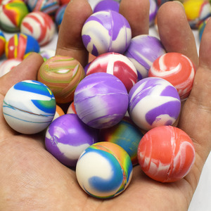 Ballon rebondissant en caoutchouc de haute qualité, 25/30 mm, coloré, brillant, solide, divers motifs, vente en gros 2023 - Product Image 3