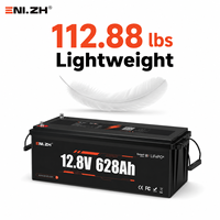 Batterie LiFePO4 à décharge profonde Enlzh 12,8 V 628 Ah 8038 Wh pour systèmes solaires de camping-cars
