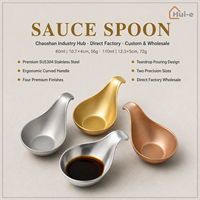 Mini-bol à sauce en acier inoxydable 304, plat à trempette en forme de goutte avec poignée, doré, or rose, argenté, assiette d'apéritif pour hôtel et restaurant