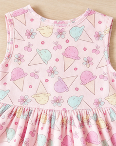 Vestido de Tirantes con Diseño de Helado para Bebés Niñas, Nuevo y de Alta Calidad, Gran Venta - Product Image 6