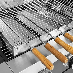 Longueur réglable Rotation Mangal Brazilian Rotisserie Spindle Shish <span class=keywords><strong>Kebab</strong></span> Barbecue Brochettes Rotisserie Grill Kit pour Gas grill - Product Image 2