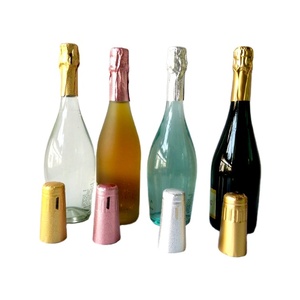 34*120mm Champagne nhôm lá viên nang cho chai rượu vang LẤP LÁNH THU nhỏ mũ - Product Image 1