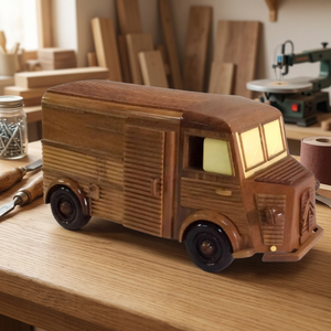 Camion en bois à tirer/pousser pour garçons de 8 à 13 ans, jouet éducatif artisanal écologique et non toxique, marque personnalisée Hanoi Vietnam - Product Image 2