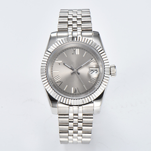 Men's Luxury <b>Automatic</b> <b>Wristwatch</b> Full Gold Custom Logo NH35 Movement Blank Roman Dial Magnifier-Waterproof Mechanical Watch - Product Image 5