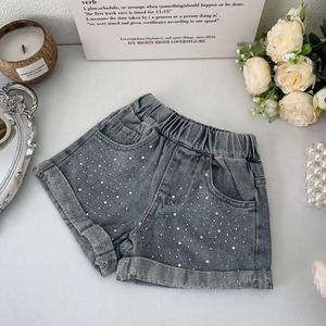 2025 New Arrival Korean Children Clothing Butterfly <strong>Sequined</strong> T Shirt Denim <strong>Shorts</strong> Two Piece Sets <strong>Kids</strong> Girls Summer Clothes - Product Image 6