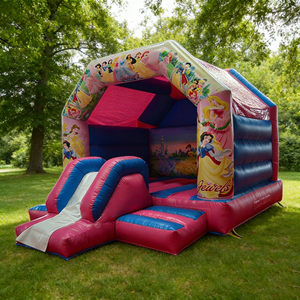 Château <span class=keywords><strong>gonflable</strong></span> avec toboggan bleu, aire de jeux pour enfants, usage intérieur/extérieur, qualité commerciale, pour fêtes et sautades - Product Image 5