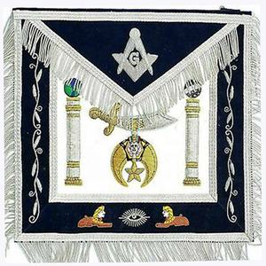 Masonic Knight Mason Regalia Set Delantal y faja bordados a mano con función magnética Tipo de insignia cosida - Product Image 2