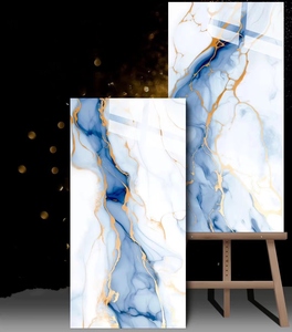 <span class=keywords><strong>Carrelage</strong></span> <span class=keywords><strong>de</strong></span> sol <span class=keywords><strong>de</strong></span> luxe 600x1200 bleu avec veines dorées brillant pour salon et <span class=keywords><strong>salle</strong></span> <span class=keywords><strong>de</strong></span> <span class=keywords><strong>bain</strong></span>, en porcelaine effet marbre, vente en gros - Product Image 5
