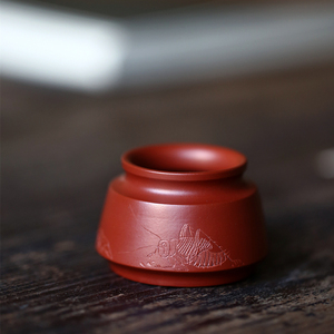 Mini pot à fleurs Zisha, taille pouce, magnifiquement sculpté, pour bonsaï - Product Image 1