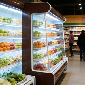Refrigerador de Exhibición Abierta para Frutas y Verduras de Alta Calidad, Enfriador Vertical con Doble Cortina de Aire para <span class=keywords><strong>Supermercado</strong></span> - Product Image 2