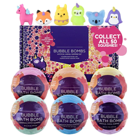 Bombes de bain pour enfants avec des jouets surprise à l'intérieur, ingrédients 100% naturels, emballage en boîte cadeau